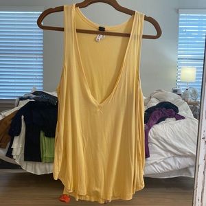 Yellow Deepest V Tank by We the Free